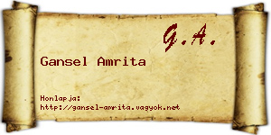 Gansel Amrita névjegykártya